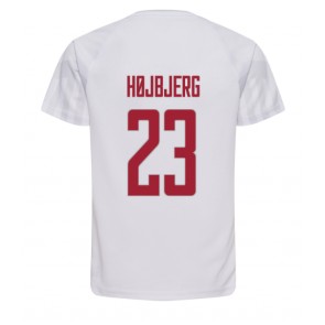 Danmark Pierre-Emile Hojbjerg #23 Replika Udebanetrøje VM 2022 Kortærmet